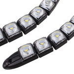 2 luci di marcia diurna per auto a LED a serpente flessibile 4,5W 9 LED SMD 5050, DC 12V, 4.5W