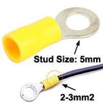 Terminali ad anello fai-da-te da 100 pezzi RV5.5-5.0mm, dimensioni cavo: 2-3mm2 (100 pezzi in una confezione, il prezzo è per 100 pezzi), 5.5-5.0mm
