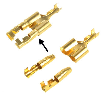 Terminale a crimpare fai-da-te da 100 pezzi femmina a 2 connettori maschio a forcella, dimensioni cavo: 1-2,5 mm2 (100 pezzi in una confezione, il prezzo è per 100 pezzi), Female to 2 x Male