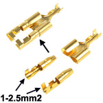 Terminale a crimpare fai-da-te da 100 pezzi femmina a 2 connettori maschio a forcella, dimensioni cavo: 1-2,5 mm2 (100 pezzi in una confezione, il prezzo è per 100 pezzi), Female to 2 x Male