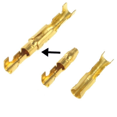 Terminale a crimpare fai-da-te da 100 pezzi Connettore ad anello femmina-maschio, dimensioni cavo: 1-2,5 mm2 (100 pezzi in una confezione, il prezzo è per 100 pezzi), Female to Male