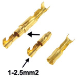Terminale a crimpare fai-da-te da 100 pezzi Connettore ad anello femmina-maschio, dimensioni cavo: 1-2,5 mm2 (100 pezzi in una confezione, il prezzo è per 100 pezzi), Female to Male