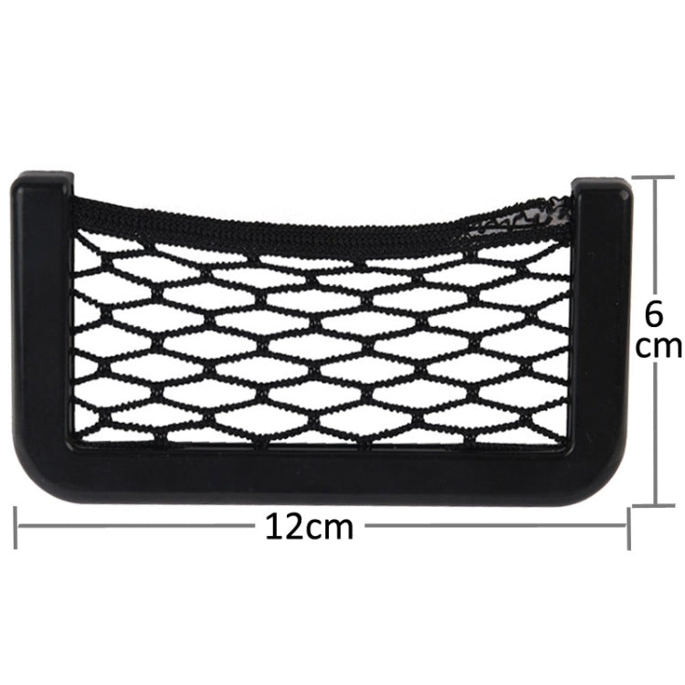 Tasche a rete per auto Borsa a tracolla per riporre auto da 12 cm x 6 cm con adesivo, 12x6cm