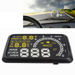 W02 Sistema di avviso del consumo di carburante HUD OBDII per auto da 5,5 pollici Proiettore Head Up Display montato su veicolo con LED, W02