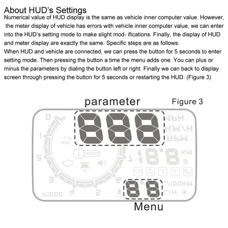W02 Sistema di avviso del consumo di carburante HUD OBDII per auto da 5,5 pollici Proiettore Head Up Display montato su veicolo con LED, W02