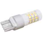T20/7443 8W 420LM Luce bianca + gialla 42 LED 2835 SMD Lampadina luce freno auto, DC 12V, T20
