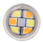 T20/7443 8W 420LM Luce bianca + gialla 42 LED 2835 SMD Lampadina luce freno auto, DC 12V, T20