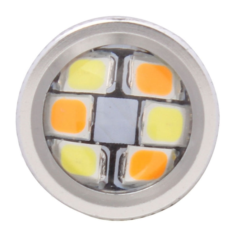 T20/7443 8W 420LM Luce bianca + gialla 42 LED 2835 SMD Lampadina luce freno auto, DC 12V, T20
