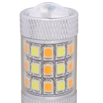 T20/7443 8W 420LM Luce bianca + gialla 42 LED 2835 SMD Lampadina luce freno auto, DC 12V, T20