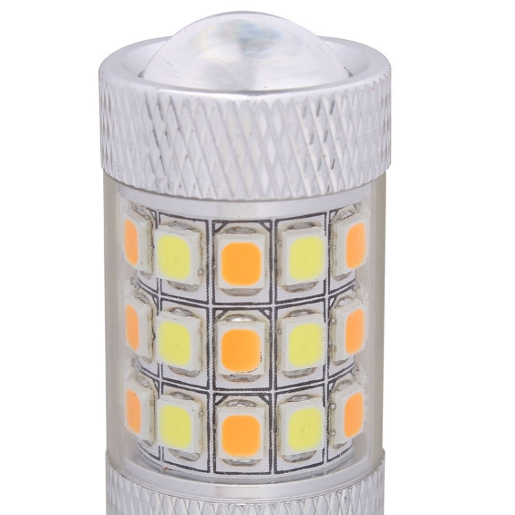 T20/7443 8W 420LM Luce bianca + gialla 42 LED 2835 SMD Lampadina luce freno auto, DC 12V, T20
