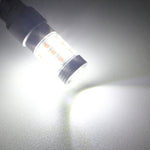 T20/7443 8W 420LM Luce bianca + gialla 42 LED 2835 SMD Lampadina luce freno auto, DC 12V, T20