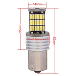2 PZ 1156 9W 450LM Luce Bianca 45 LED 4014 SMD Lampadina Luce Freno per Auto, DC 12V, 1156
