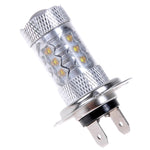 2 PZ H7 800 Lumen 80W 16-3535-LEDs 6000K Fendinebbia LED per auto a luce bianca, DC 12-24V, H7 80W