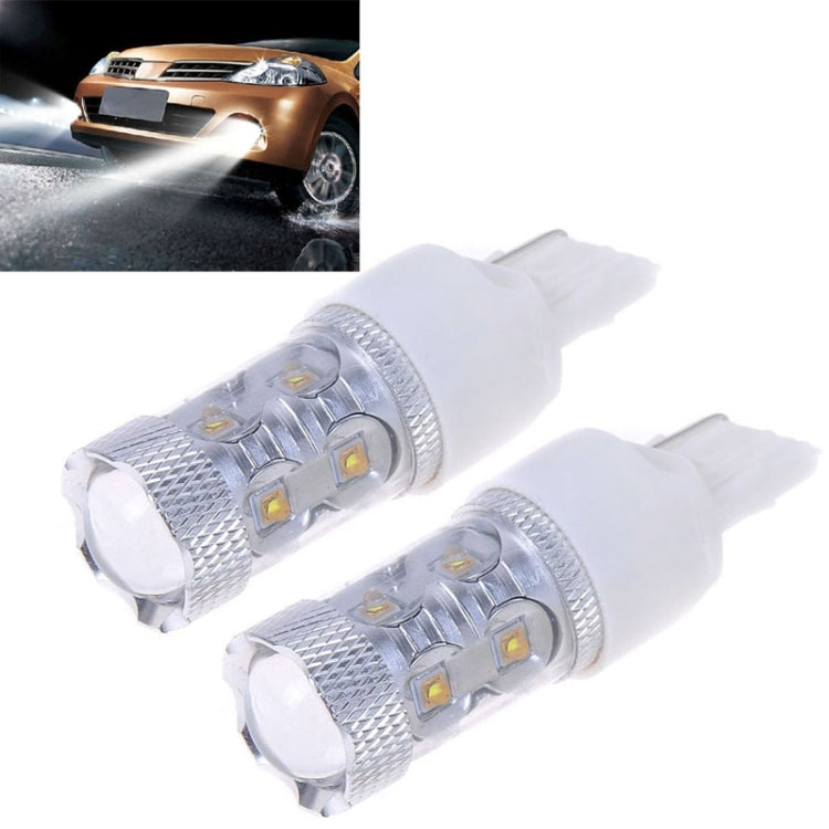 2 PZ 7440 650 Lumen 50W 10-3535-LEDs 6500K Luce bianca freno per auto, DC 12-24V, 7440