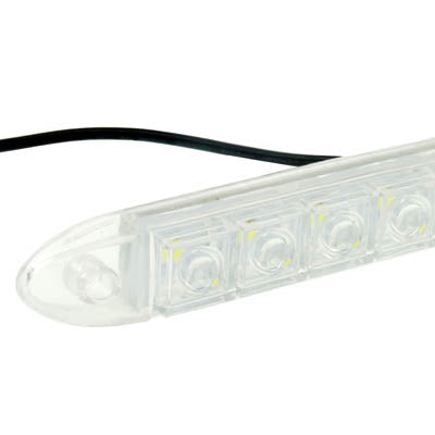 Luci di marcia diurna DRL bianche 2 x 12 LED impermeabili per auto, DC 12V, White DC 12V