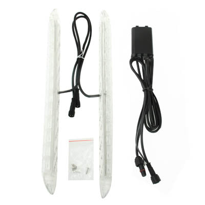 Luci di marcia diurna DRL bianche 2 x 12 LED impermeabili per auto, DC 12V, White DC 12V