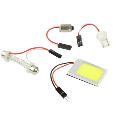Lampada per interni auto a LED a luce bianca da 9 W con cupola T10 + adattatore a siluro BA9S, 9W