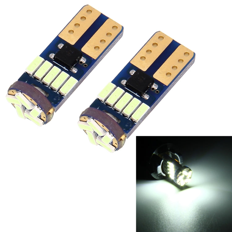 2PCS T10 3W 450LM 15 LED 4014 SMD LED Decodifica Lampada Canbus senza errori per auto, DC12V, 15 LED 4014 SMD LEDs