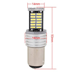2PCS 1157/BAY15D 6W 4014-30SMD 900LM Luce bianca 6500K Decodifica LED Luce freno/sterzo per auto, 1157/BAY15D 6W