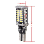 2PCS T15 6W 30-SMD 4014 6500K 900LM Lampada di backup per auto LED decodificata a luce bianca senza errori, 30-SMD 4014