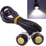 2 pezzi 2x 2W Eagle Eye Light LED bianco impermeabile per veicoli, lunghezza cavo: 60 cm