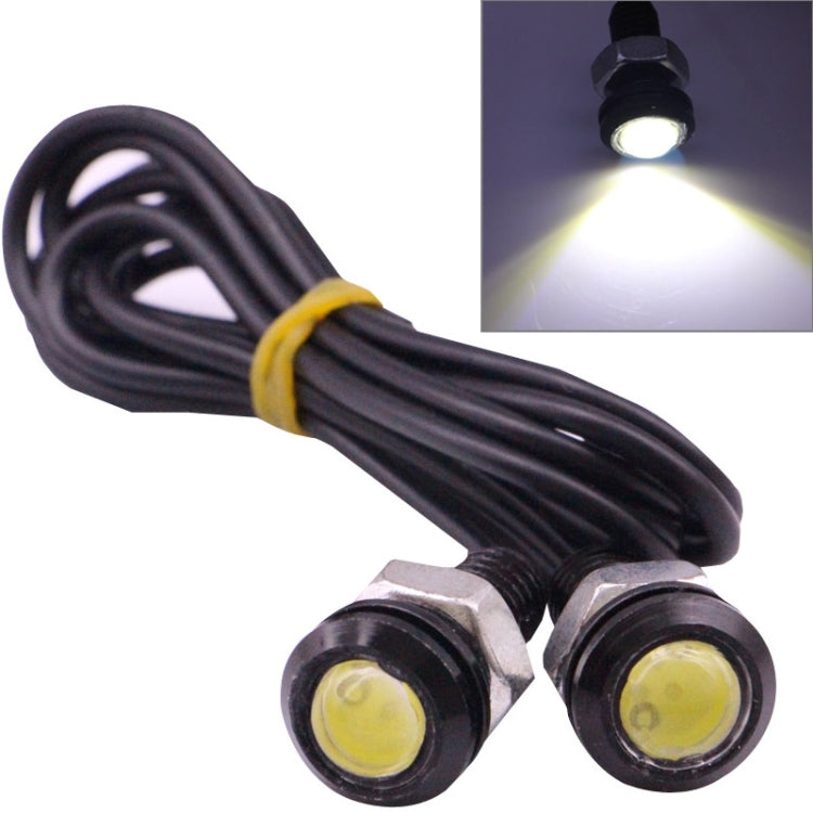 2 pezzi 2x 2W Eagle Eye Light LED bianco impermeabile per veicoli, lunghezza cavo: 60 cm