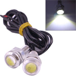 2 pezzi 2x 2W Eagle Eye Light LED bianco impermeabile per veicoli, lunghezza cavo: 60 cm