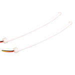 2 PZ 3W 180LM 6500K 597-577nm Bianco + Giallo Tubo LED cablato Luce di marcia diurna DRL Lampada sterzo, DC12V, Lunghezza lampada: 30 cm, 3W 180LM