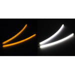 2 PZ 3W 180LM 6500K 597-577nm Bianco + Giallo Tubo LED cablato Luce di marcia diurna DRL Lampada sterzo, DC12V, Lunghezza lampada: 30 cm, 3W 180LM