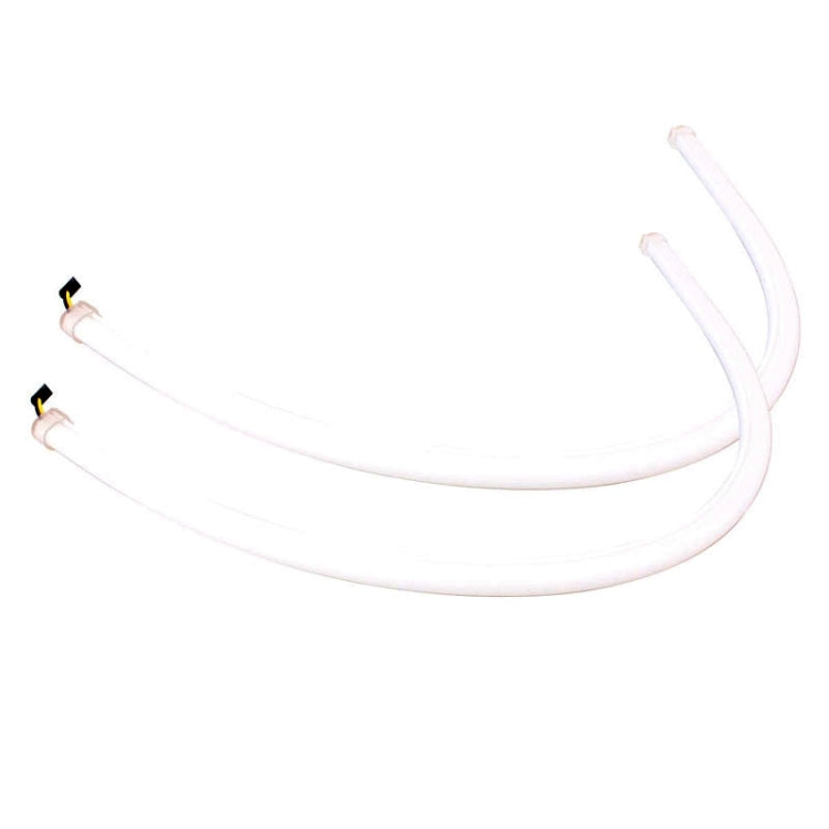 2 pezzi 6W 360LM 6500K 597-577nm bianco + giallo tubo LED cablato luce di marcia diurna DRL lampada di sterzo, DC12V, lunghezza della lampada: 60 cm, 6W 360LM