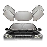 Set parasole auto 6 in 1 con pellicole rivestite argento