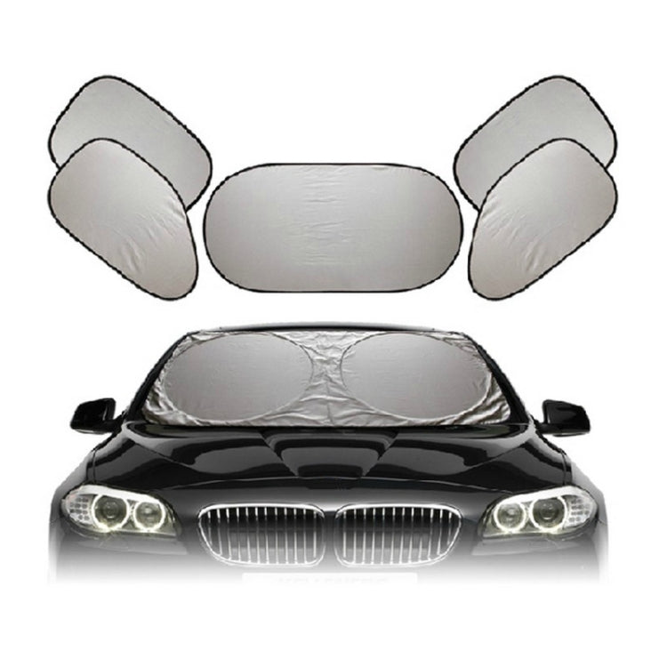 Set parasole auto 6 in 1 con pellicole rivestite argento
