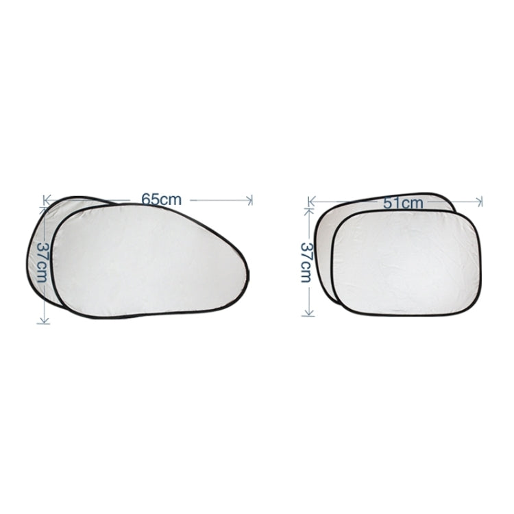 Set parasole auto 6 in 1 con pellicole rivestite argento