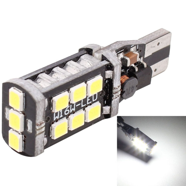 2 PCS T15 3W LED bianco 300LM SMD 2835 Fendinebbia posteriore per auto/Luce di riserva per veicoli, DC 12V, T15+3W 300LM/6500K