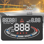 E300 da 5,5 pollici per auto OBDII/EUOBD HUD Sistema di sicurezza Head Up Display montato sul veicolo, supporta velocità e consumo di carburante, allarme di velocità eccessiva, consumo di carburante, temperatura dell'acqua, ecc., E300