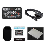 E300 da 5,5 pollici per auto OBDII/EUOBD HUD Sistema di sicurezza Head Up Display montato sul veicolo, supporta velocità e consumo di carburante, allarme di velocità eccessiva, consumo di carburante, temperatura dell'acqua, ecc., E300