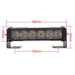 2 PZ 6 pollici 6 LED 2 x 18W Spia flash per auto Rosso + Blu Cambia luce di emergenza impermeabile bianca, DC 12V, Light Red + Blue Change White