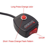 2 PZ 6 pollici 6 LED 2 x 18W Spia flash per auto Rosso + Blu Cambia luce di emergenza impermeabile bianca, DC 12V, Light Red + Blue Change White