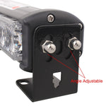 2 PZ 6 pollici 6 LED 2 x 18W Spia flash per auto Rosso + Blu Cambia luce di emergenza impermeabile bianca, DC 12V, Light Red + Blue Change White