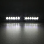 2 PZ 6 pollici 6 LED 2 x 18W Spia flash per auto Giallo Cambia luce di emergenza impermeabile bianca, DC 12V, Yellow Change White