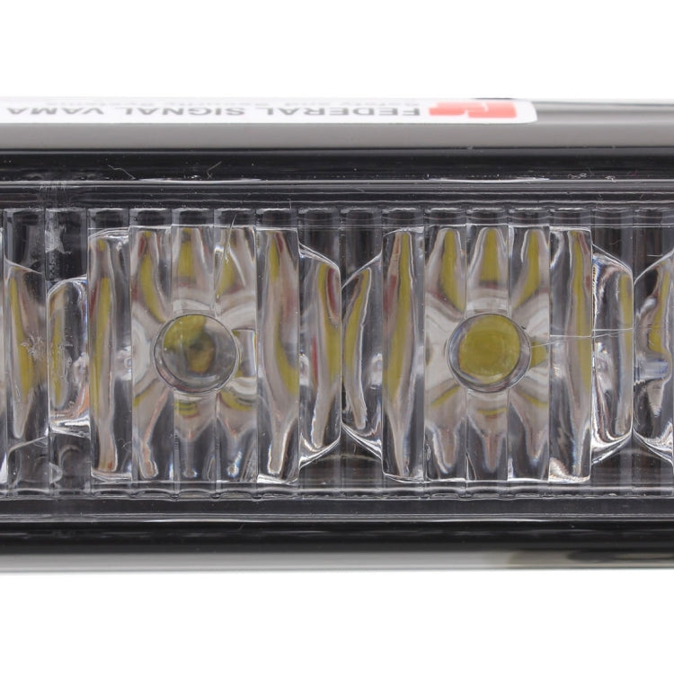 2 PZ 6 pollici 6 LED 2 x 18W Spia flash per auto Giallo Cambia luce di emergenza impermeabile bianca, DC 12V, Yellow Change White