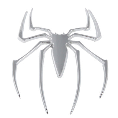 Distintivi cromati in stile ragno in metallo, Spider