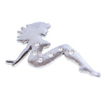 Distintivi in metallo cromato con diamanti per bella ragazza, Girl