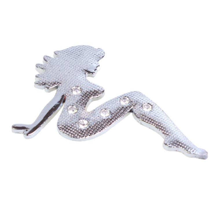 Distintivi in metallo cromato con diamanti per bella ragazza, Girl