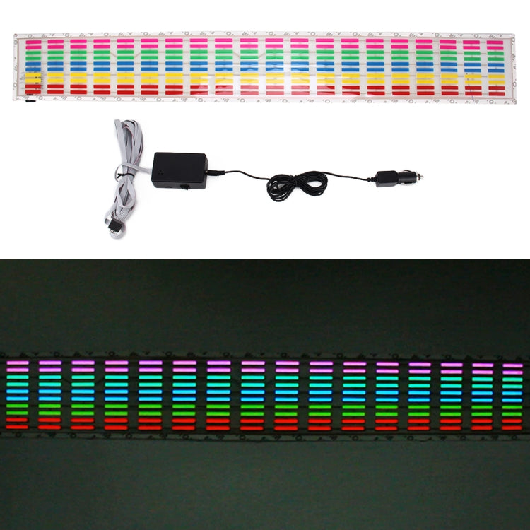 Equalizzatore adesivo per auto EL attivo musicale a 5 colori con caricatore per auto, dimensioni: 90 cm x 10 cm, 90 x 10cm