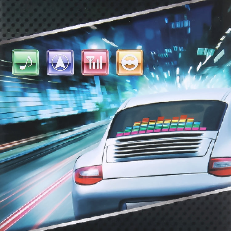 Equalizzatore adesivo per auto EL attivo musicale a 5 colori con caricatore per auto, dimensioni: 90 cm x 10 cm, 90 x 10cm