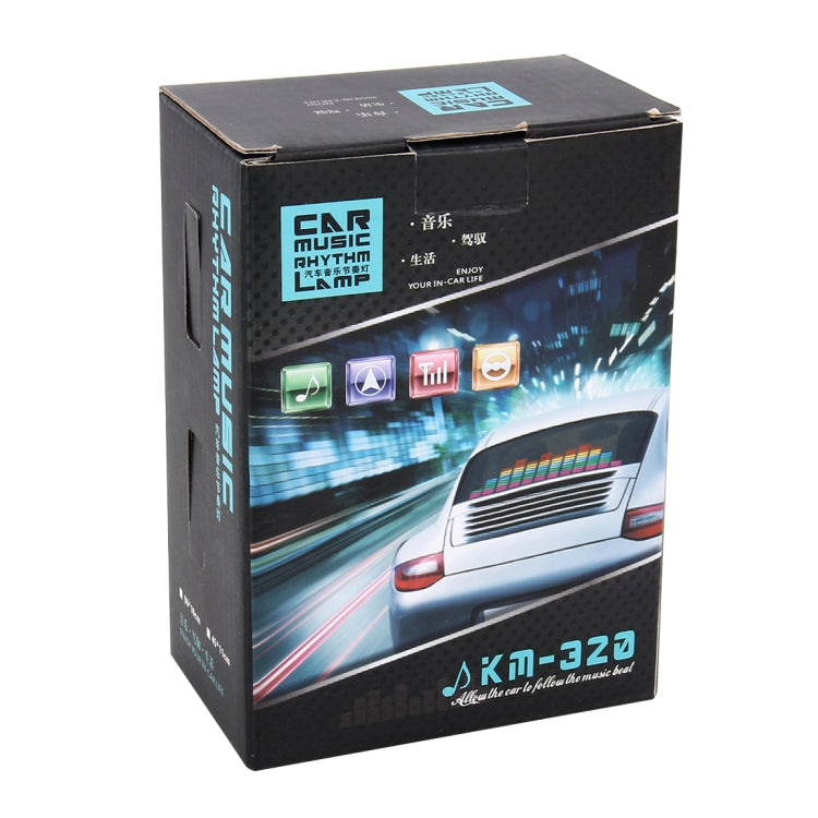 Equalizzatore adesivo per auto EL attivo musicale a 5 colori con caricatore per auto, dimensioni: 90 cm x 10 cm, 90 x 10cm