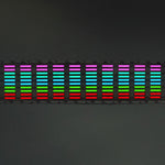 Equalizzatore adesivo per auto EL attivo musicale a 5 colori con caricatore per auto, dimensioni: 90 cm x 10 cm, 90 x 10cm