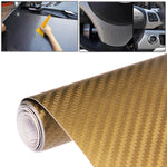 Adesivo decorativo in PVC 3D in fibra di carbonio per auto, dimensioni: 127 cm x 50 cm