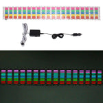 Equalizzatore adesivo per auto con lampada ritmica musicale a 5 colori con caricatore per auto, dimensioni: 70 cm x 16 cm, 70 x 16cm
